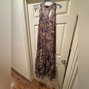 All Saints Silk Maxi Dress